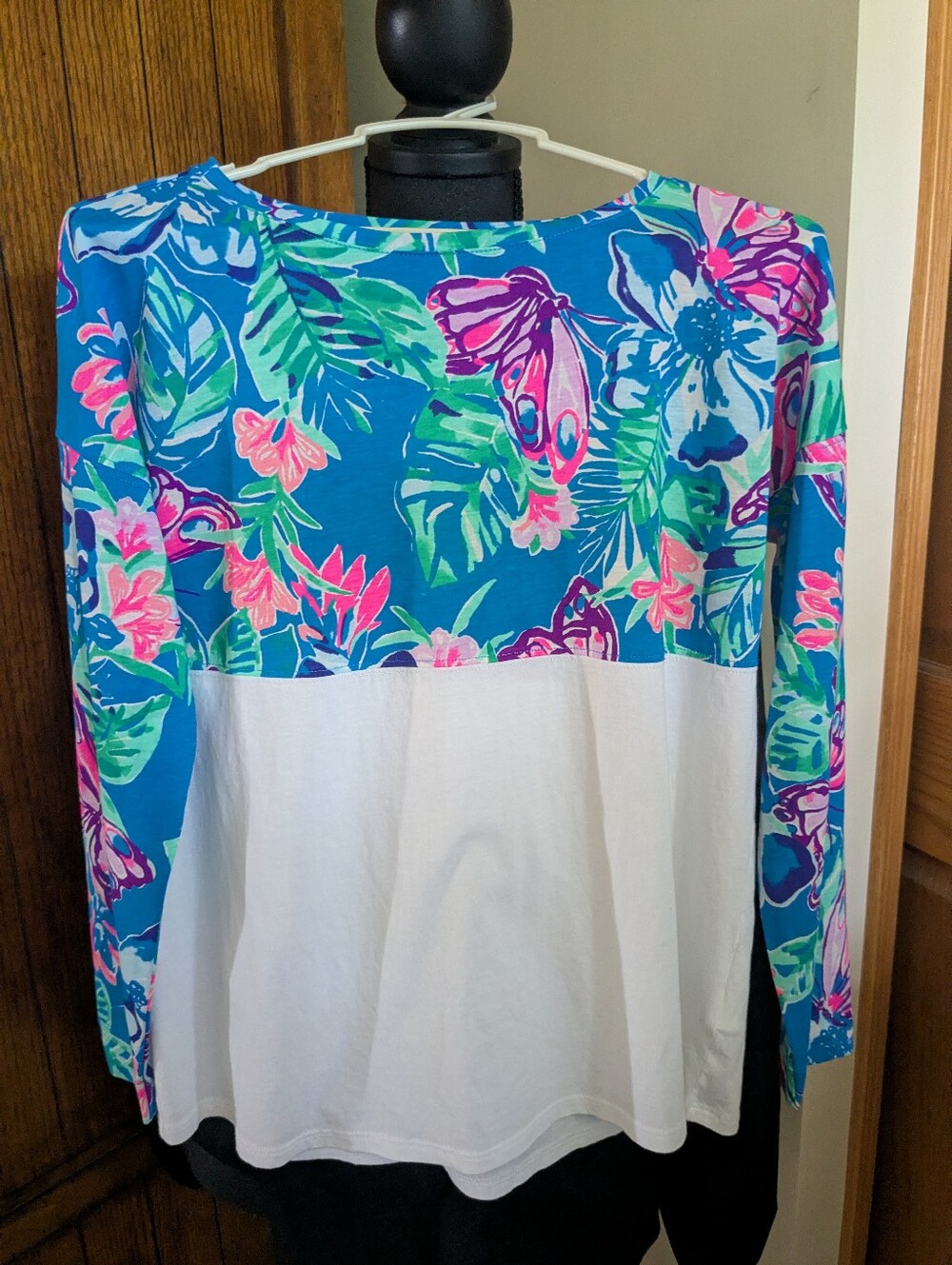 LILLY PULITZER Pundy Blue Isle Be Back Mini Finn Top, Girls Sz XL/12-14, EUC!!!